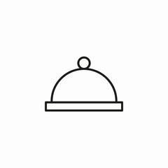 food cloche tray icon sign vector