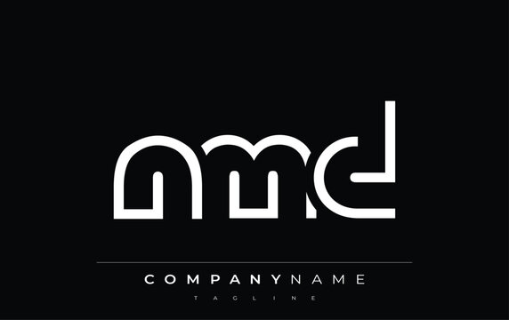 NMD abstract letter logo design. Modern Business Logo Design With Abstract Typography and Contemporary Style