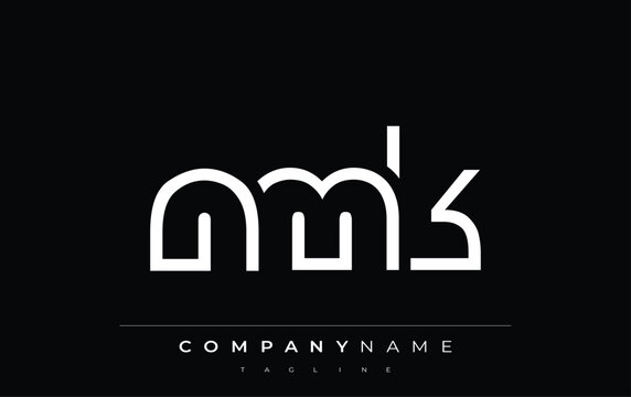 NMK abstract letter logo design. Modern Business Logo Design With Abstract Typography and Contemporary Style