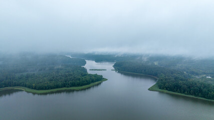 Fog on the lake Necko. August&oacute;w. 