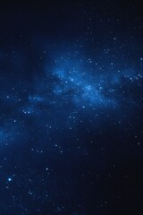 Starry sky background, blue night sky full of stars, glowing stars in the dark space, starry background, dark night, stars in the distance, starlight, dark background with a blue glow, night sky.	
