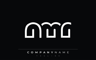 NMR abstract letter logo design. Modern Business Logo Design With Abstract Typography and Contemporary Style