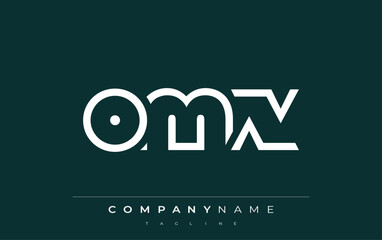 OMX abstract letter logo design. Modern Business Logo Design With Abstract Typography and Contemporary Style