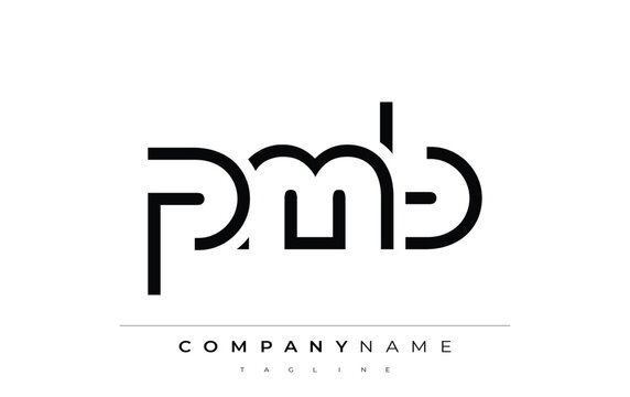 PMB abstract letter logo design. Modern Business Logo Design With Abstract Typography and Contemporary Style