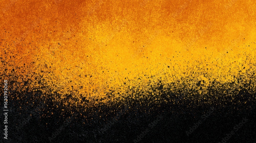 Poster a colorful blend of orange and black creates a bold gradient background, conveying warmth and intens