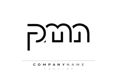 PMN abstract letter logo design. Modern Business Logo Design With Abstract Typography and Contemporary Style