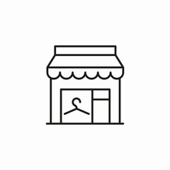 clothing retail store icon sign vector