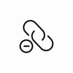 remove link minus icon sign vector