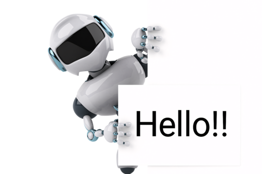 Happy robot. 3d ai character, chat bot mascot isolated on white background, GPT chatbot icon. Artificial intelligence, trendy technology, support service, funny automation