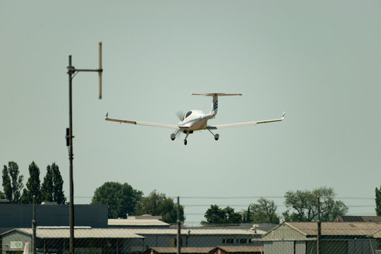 HB-SHB Diamond DA40 NG Diamond Star plane in Saint Gallen in Switzerland 17.6.25
