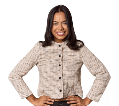 Young filipino woman confident keeping hands on hips. - Powered by Adobe