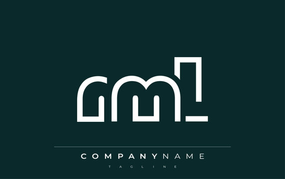 RML abstract letter logo design. Modern Business Logo Design With Abstract Typography and Contemporary Style
