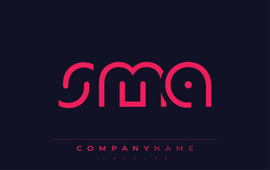SMA abstract letter logo design. Modern Business Logo Design With Abstract Typography and Contemporary Style