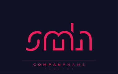SMH abstract letter logo design. Modern Business Logo Design With Abstract Typography and Contemporary Style
