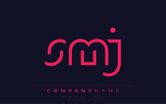 SMJ abstract letter logo design. Modern Business Logo Design With Abstract Typography and Contemporary Style