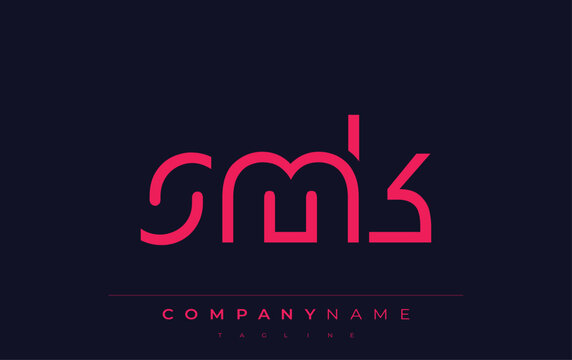 SMK abstract letter logo design. Modern Business Logo Design With Abstract Typography and Contemporary Style