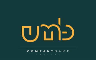 UMB abstract letter logo design. Modern Business Logo Design With Abstract Typography and Contemporary Style