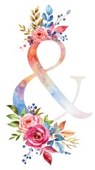 Floral ampersand design