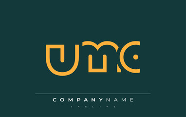 UMC abstract letter logo design. Modern Business Logo Design With Abstract Typography and Contemporary Style