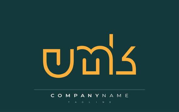 UMK abstract letter logo design. Modern Business Logo Design With Abstract Typography and Contemporary Style