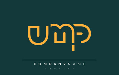 UMP abstract letter logo design. Modern Business Logo Design With Abstract Typography and Contemporary Style
