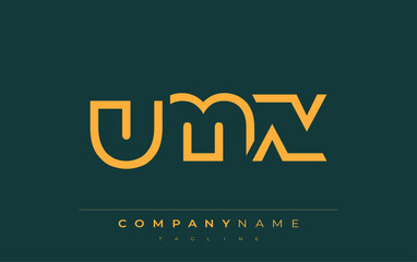 UMX abstract letter logo design. Modern Business Logo Design With Abstract Typography and Contemporary Style
