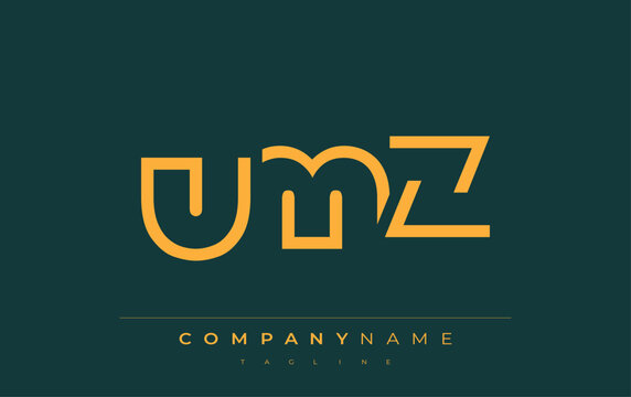 UMZ abstract letter logo design. Modern Business Logo Design With Abstract Typography and Contemporary Style