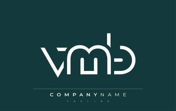 VMB Minimalistic Logo Design Featuring Geometric Shapes and Simple Typography. Abstract letter logo design