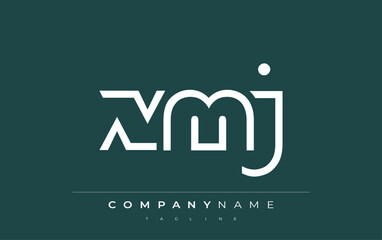 XMJ Minimalistic Logo Design Featuring Geometric Shapes and Simple Typography. Abstract letter logo design