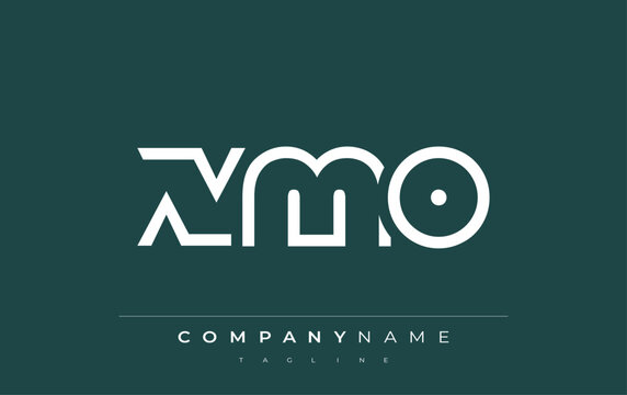 XMO Minimalistic Logo Design Featuring Geometric Shapes and Simple Typography. Abstract letter logo design