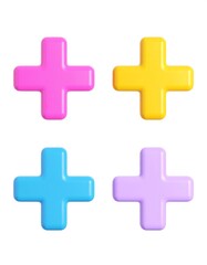 Obraz premium Four colorful plus signs