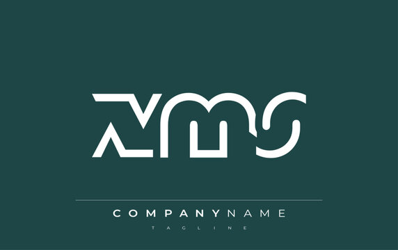 XMS Minimalistic Logo Design Featuring Geometric Shapes and Simple Typography. Abstract letter logo design