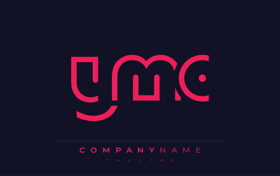 YMC Minimalistic Logo Design Featuring Geometric Shapes and Simple Typography. Abstract letter logo design