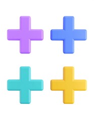 Obraz premium Four pastel plus signs
