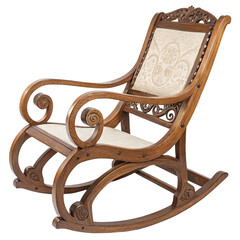 Rocking chair illustration isolated on transparent background  
