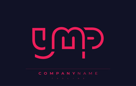 YMP Minimalistic Logo Design Featuring Geometric Shapes and Simple Typography. Abstract letter logo design