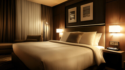 Beautiful double bedroom, interior design