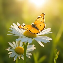 Obraz premium butterfly on yellow flower