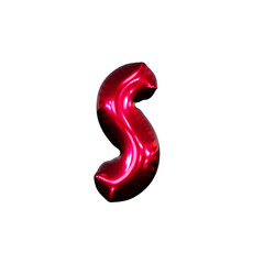 3d Balloon Text S Isolated On Transparent png Background	