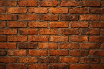 Obraz premium Aged brick wall texture with rich terracotta tones and authentic architectural character