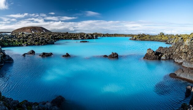 blue lagoon in reykjanes peninsula in iceland