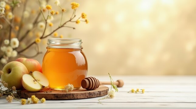 Celebrating Rosh Hashanah with honey, apples, and festive traditions of the Jewish New Year