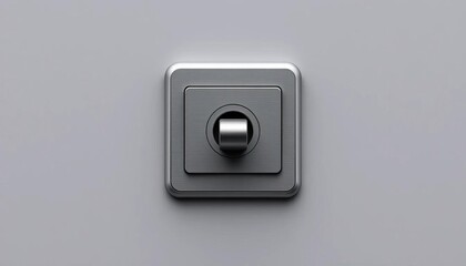 Fototapeta premium Single toggle switch, off position, isolated on gray background, toggle, stock photo
