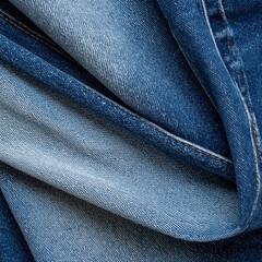Detailed Blue Denim Fabric Texture Close Up for Clothing Backgrounds and Backdrops