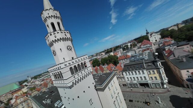 City Opole drone fpv shot