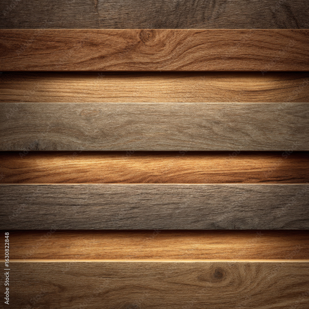Poster horizontal wooden planks with minimalist design create warm and natural texture. wood grain is visib