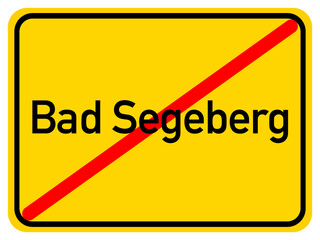Illustration of a city exit sign for the city of Bad Segeberg