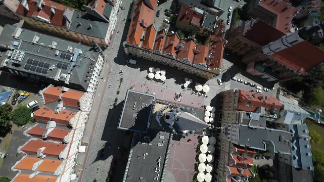 City Opole drone fpv shot