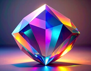 Colorful,faceted gem