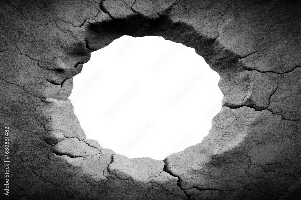 Aufkleber cracked surface revealing emptiness enhancing the sense of void capturing elements of texture and co